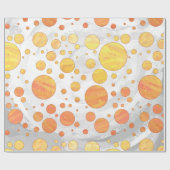 Dragons Eye Orange Polka Dot Pattern Geschenkpapier (Flach)