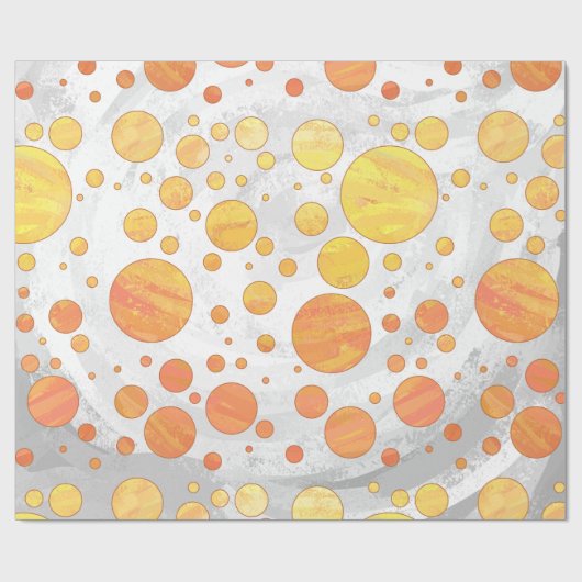 Dragons Eye Orange Polka Dot Pattern Geschenkpapier (Flach)