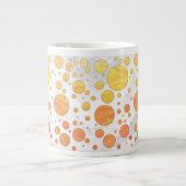 Dragons Eye Orange Polka Dot Pattern Jumbo-Tasse (Vorderseite)