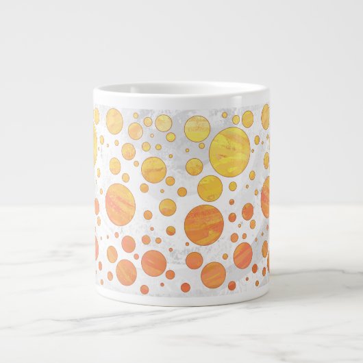 Dragons Eye Orange Polka Dot Pattern Jumbo-Tasse (Vorderseite)