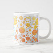 Dragons Eye Orange Polka Dot Pattern Jumbo-Tasse (Rechts)