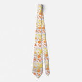 Dragons Eye Orange Polka Dot Pattern Krawatte (Vorderseite)