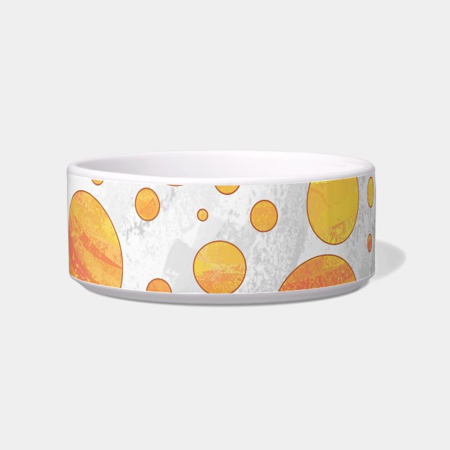 Dragons Eye Orange Polka Dot Pattern Napf (Rechts)