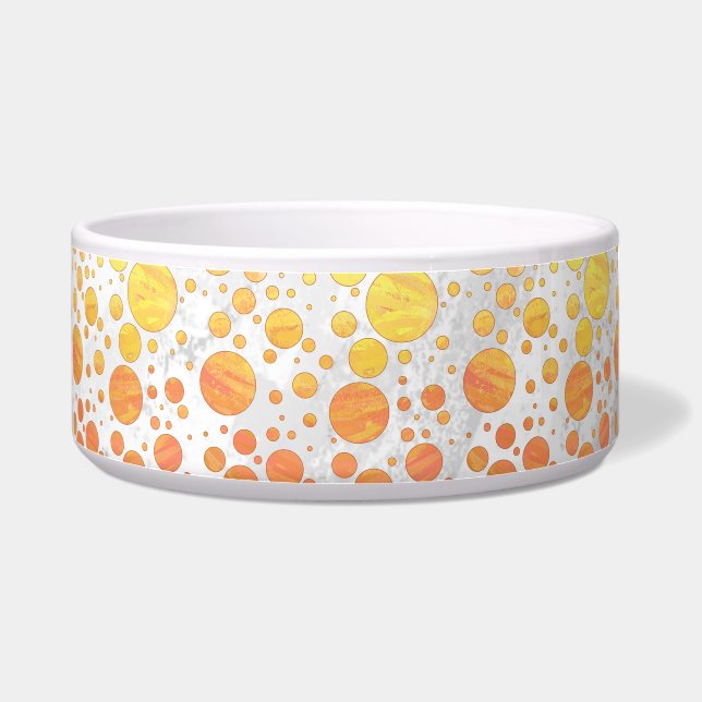 Dragons Eye Orange Polka Dot Pattern Napf (Rechts)