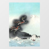 Dragon's Fury Sea Battle for Mount Fuji, Japan Fensteraufkleber (Blatt)