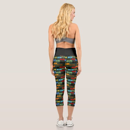 Dragons Green Flight Fantasy Capri Leggings (Rückseite)