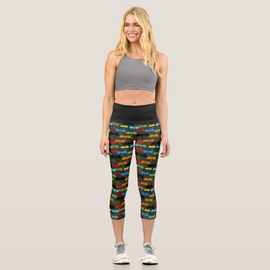 Dragons Green Flight Fantasy Capri Leggings (Vorderseite)