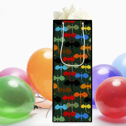 Dragons Green Flight Fantasy Geschenktüte Für Weinflaschen
