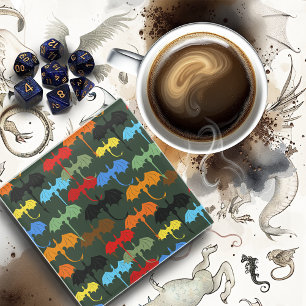 Dragons Green Flight Fantasy Glasuntersetzer