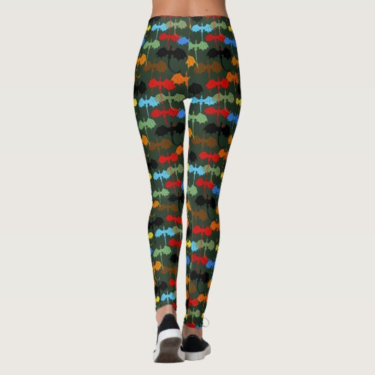 Dragons Green Flight Fantasy Leggings (Rückseite)