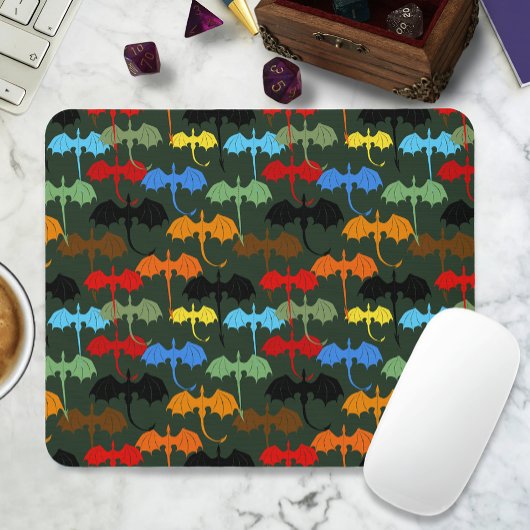 Dragons Green Flight Fantasy Mousepad