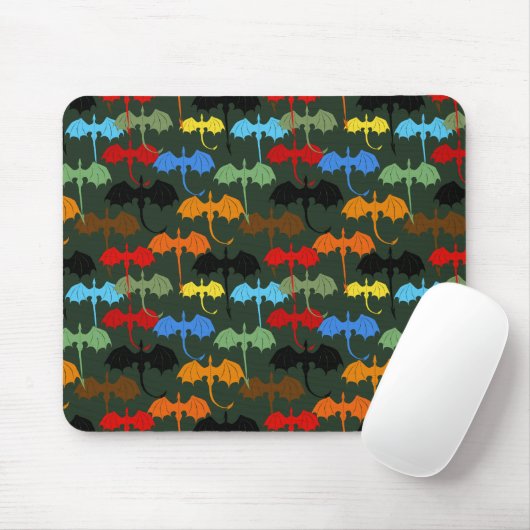 Dragons Green Flight Fantasy Mousepad (Mit Mouse)