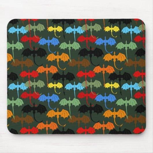 Dragons Green Flight Fantasy Mousepad (Vorne)