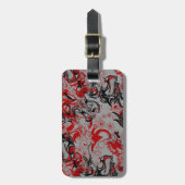 Dragons Grungy Abstrakt Art Gepäckanhänger (Vorderseite vertikal)