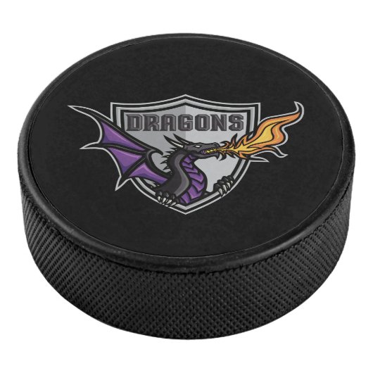 Dragons Hockey-Logo-Puck Eishockey Puck (3/4)
