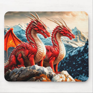 Dragons Illustration Mousepad