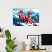 Dragons Illustration Poster (Heimbüro)