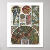 Dragons Illustration - von Anton Seder Poster (Vorne)