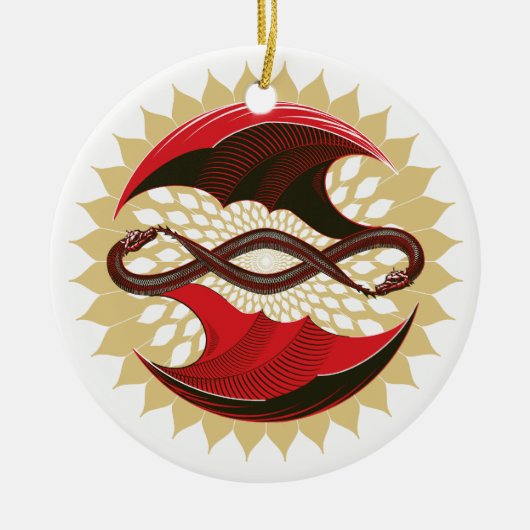 Dragons Keramik Ornament (Vorne)