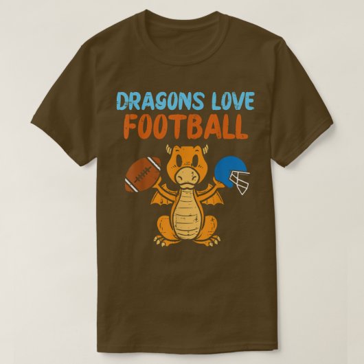 Dragons Liebe American Football Niedlich Sport Boy T-Shirt (Design vorne)