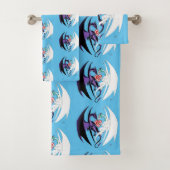 Dragons Liebe Heart Blue Badhandtuch Set (Insitu)