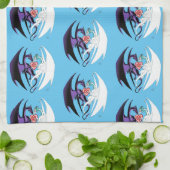 Dragons Liebe Heart Blue Geschirrtuch (Gefaltet)