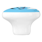 Dragons Liebe Heart Blue Keramikknauf (Seitenansicht)