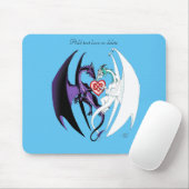 Dragons Liebe Heart Blue Mousepad (Mit Mouse)