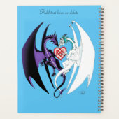 Dragons Liebe Heart Blue Planer (Rückseite)