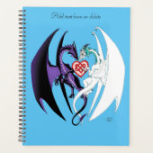 Dragons Liebe Heart Blue Planer (Vorderseite)