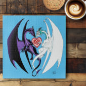 Dragons Liebe Heart Blue Puzzle