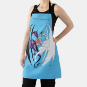 Dragons Liebe Heart Blue Schürze (InSitu)