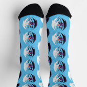 Dragons Liebe Heart Blue Socken (Oben)