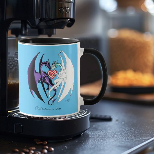 Dragons Liebe Heart Blue Tasse