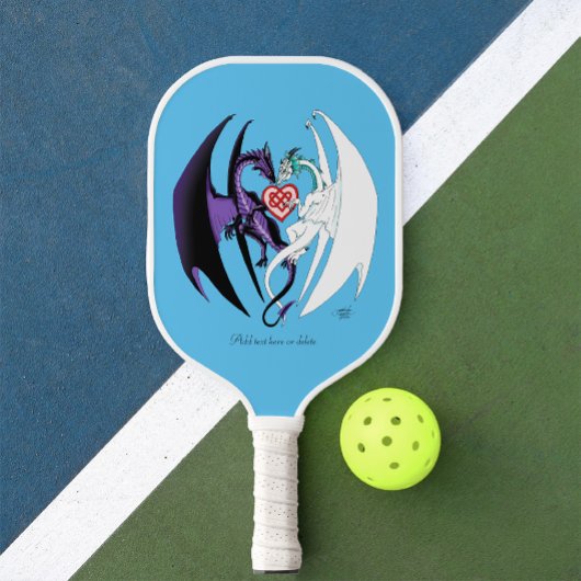 Dragons Liebe Hearts Blue Pickleball Schläger