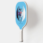 Dragons Liebe Hearts Blue Pickleball Schläger (Links)