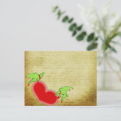 Dragons Liebe lettar Postkarte (Stehend Vorderseite)