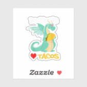 Dragons Liebe Tacos Aufkleber (Blatt)