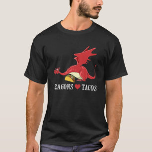 Dragons Liebe Tacos Erwachsene Kinder Drachen Lieb T-Shirt