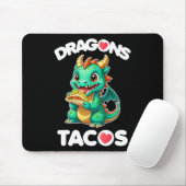 Dragons Liebe Tacos Niedlich Cinco De Mayo Mexiko Mousepad (Mit Mouse)