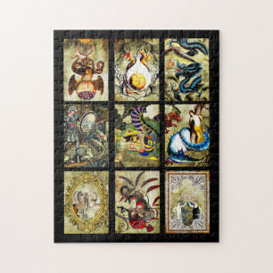 Dragons Maiden Knights Fantasy Märchen Puzzle