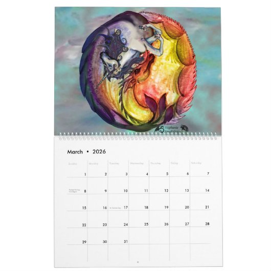 Dragons Monster Reptile Biest Tier Dra Kalender (Mär 2026)