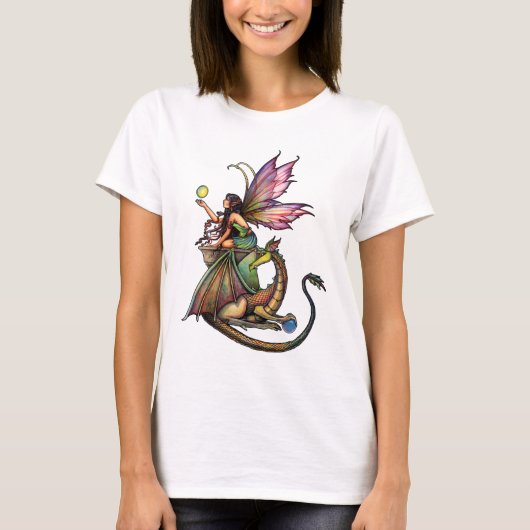 Dragon's Orbs Fairy and Dragon von Molly Harrison T-Shirt (Vorderseite)
