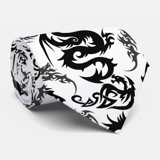 Dragons outline pattern 05.b.DOLP01 Krawatte (Gerollt)