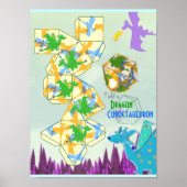 Dragons Pattern Falten a Cuboctahedron Poster (Vorne)