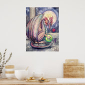 Dragon's Perch Fantasy Art Poster (Küche)