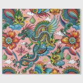 Dragons Rainbow Custom Pattern Geschenkpapier (Flach)