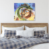 Dragons Rising Kunst Leinwanddruck (Insitu (Schlafzimmer))