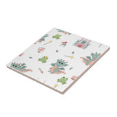 Dragons Ritter Burg Kinderzimmer Fliese (Seite)