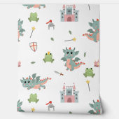 Dragons Ritter Burg Kinderzimmer Tapete (Abrollen)